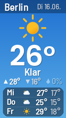 Layout „now3day": aktuelles Wetter groß plus die drei nächsten Tage als Liste