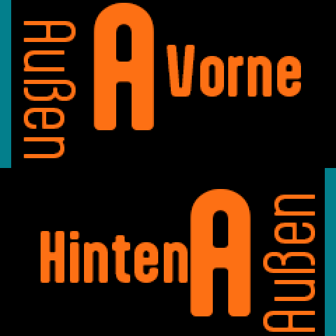 Vorlage für ein 240×240-Bild: oben die Vorderseite, unten die Rückseite, jeweils mit der Markierung der Bahnsteig-Außenseite